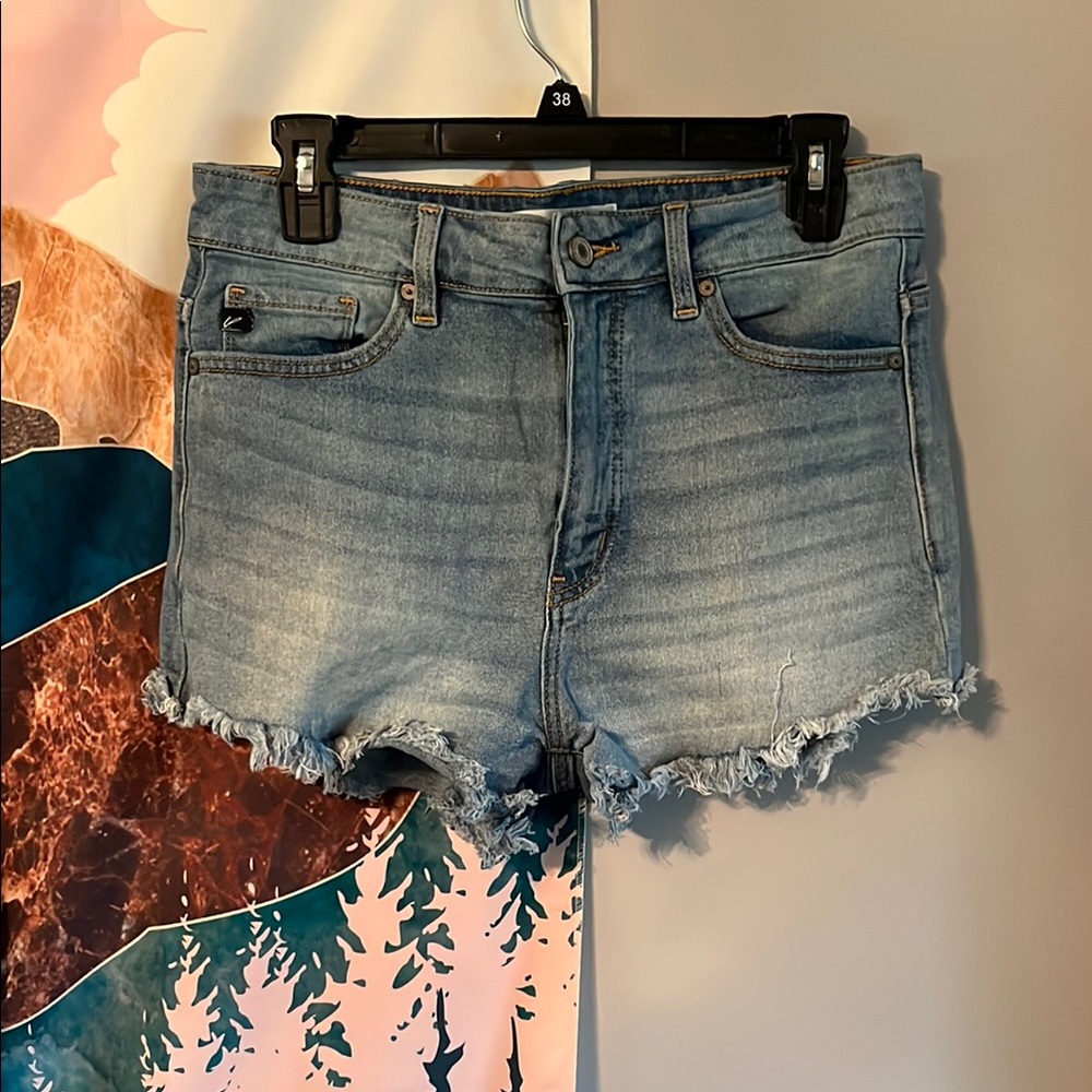 KanCan Blue Jean Shorts Distressed Frayed Hem